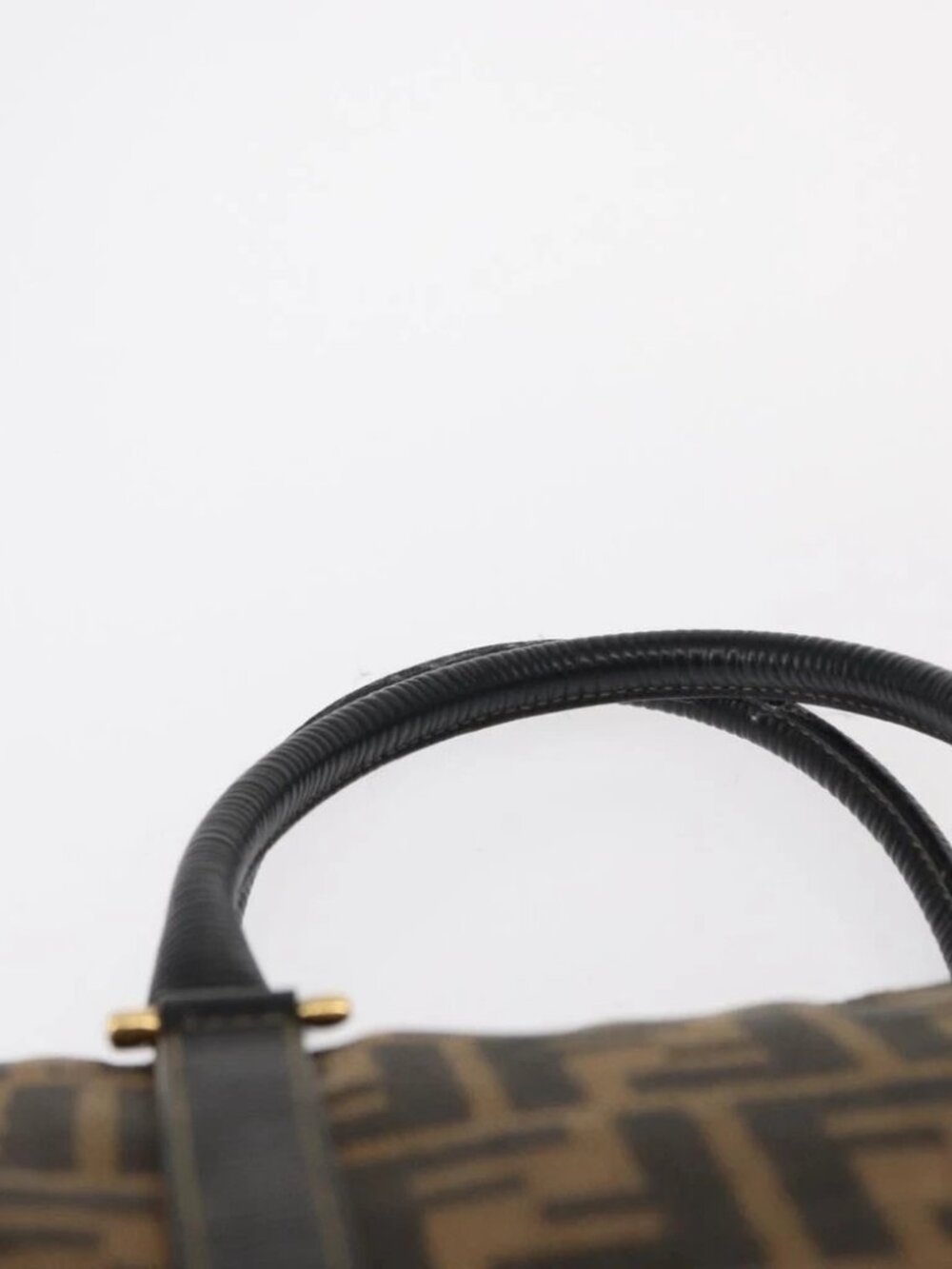 FENDI Zucca Canvas Tote Bag Black Brown Auth - Picture 8 of 16